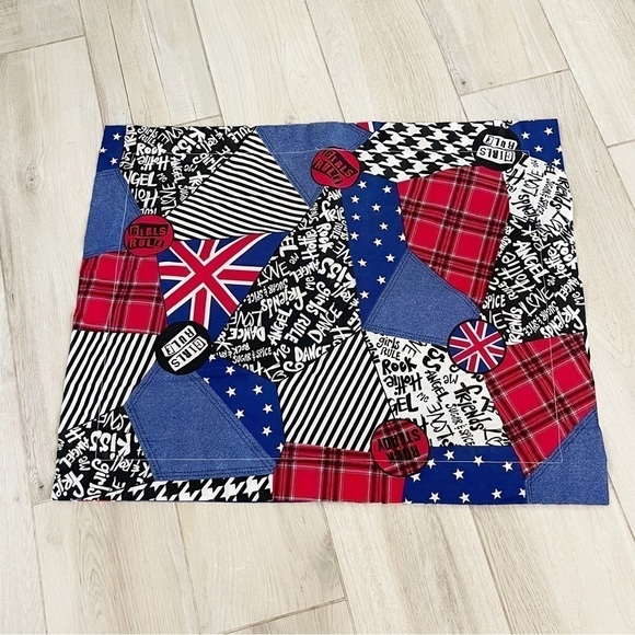 Vintage SPRINGS SPICE GIRLS Pillow Sham Standard Red White Blue UK Union Jack - Picture 1 of 7